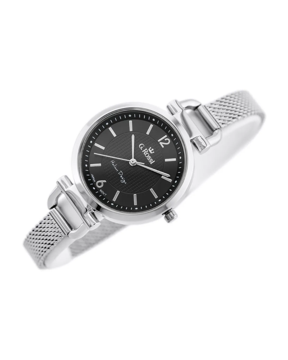 ZEGAREK G. ROSSI - LESTI - 3652B (zg772b) - silver/black + BOX