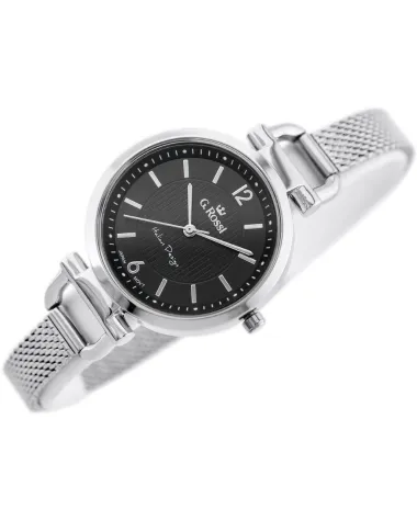 ZEGAREK G. ROSSI - LESTI - 3652B (zg772b) - silver/black + BOX