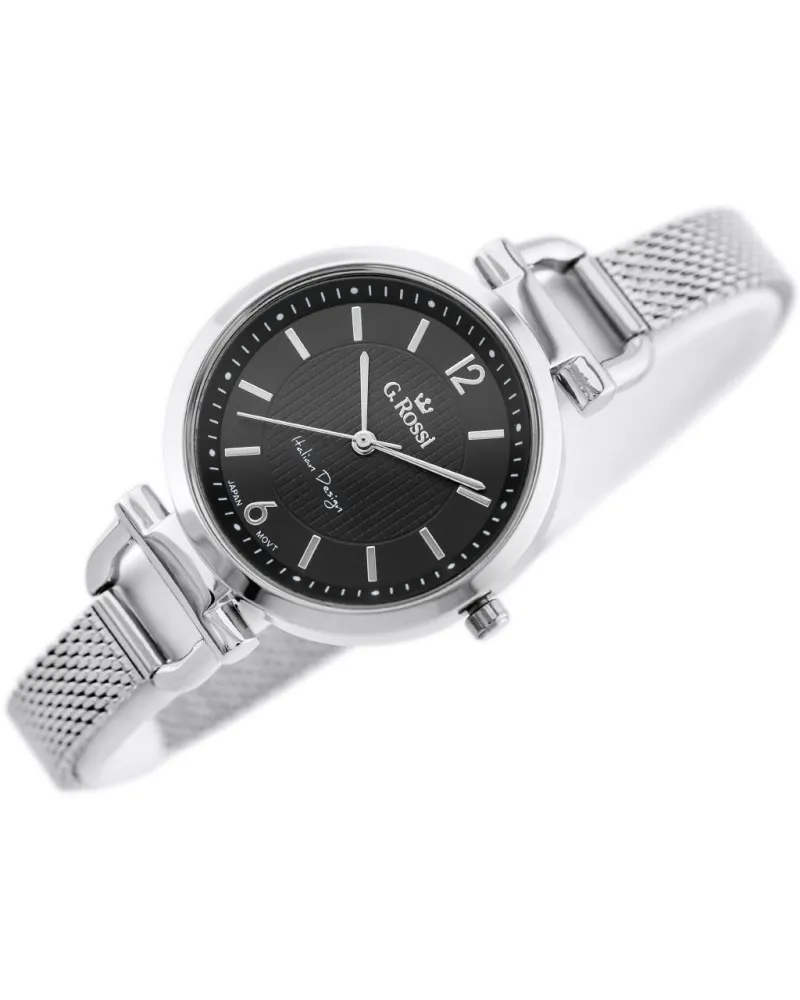ZEGAREK G. ROSSI - LESTI - 3652B (zg772b) - silver/black + BOX