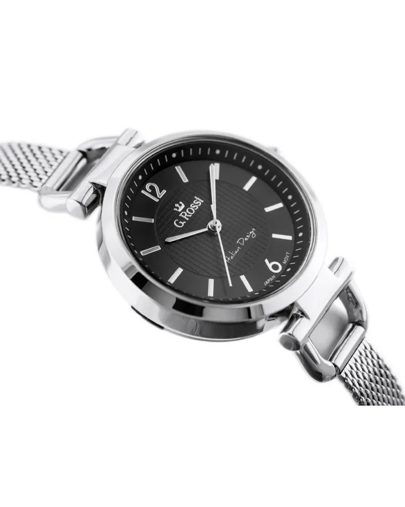 ZEGAREK G. ROSSI - LESTI - 3652B (zg772b) - silver/black + BOX