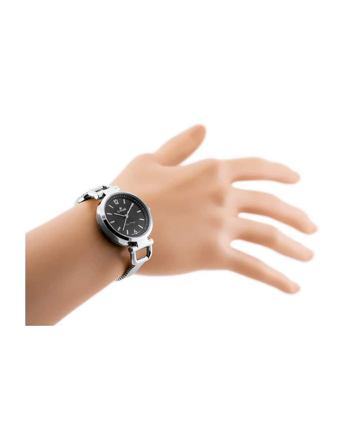 ZEGAREK G. ROSSI - LESTI - 3652B (zg772b) - silver/black + BOX