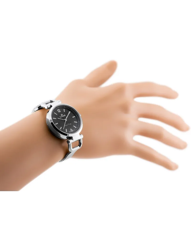 ZEGAREK G. ROSSI - LESTI - 3652B (zg772b) - silver/black + BOX