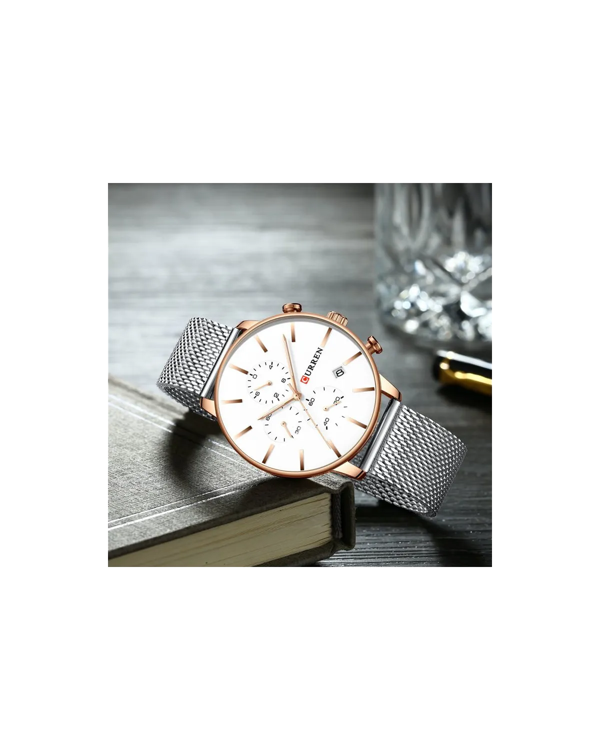 ZEGAREK MĘSKI CURREN 8339 (zc015b) - CHRONOGRAF