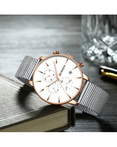 ZEGAREK MĘSKI CURREN 8339 (zc015b) - CHRONOGRAF