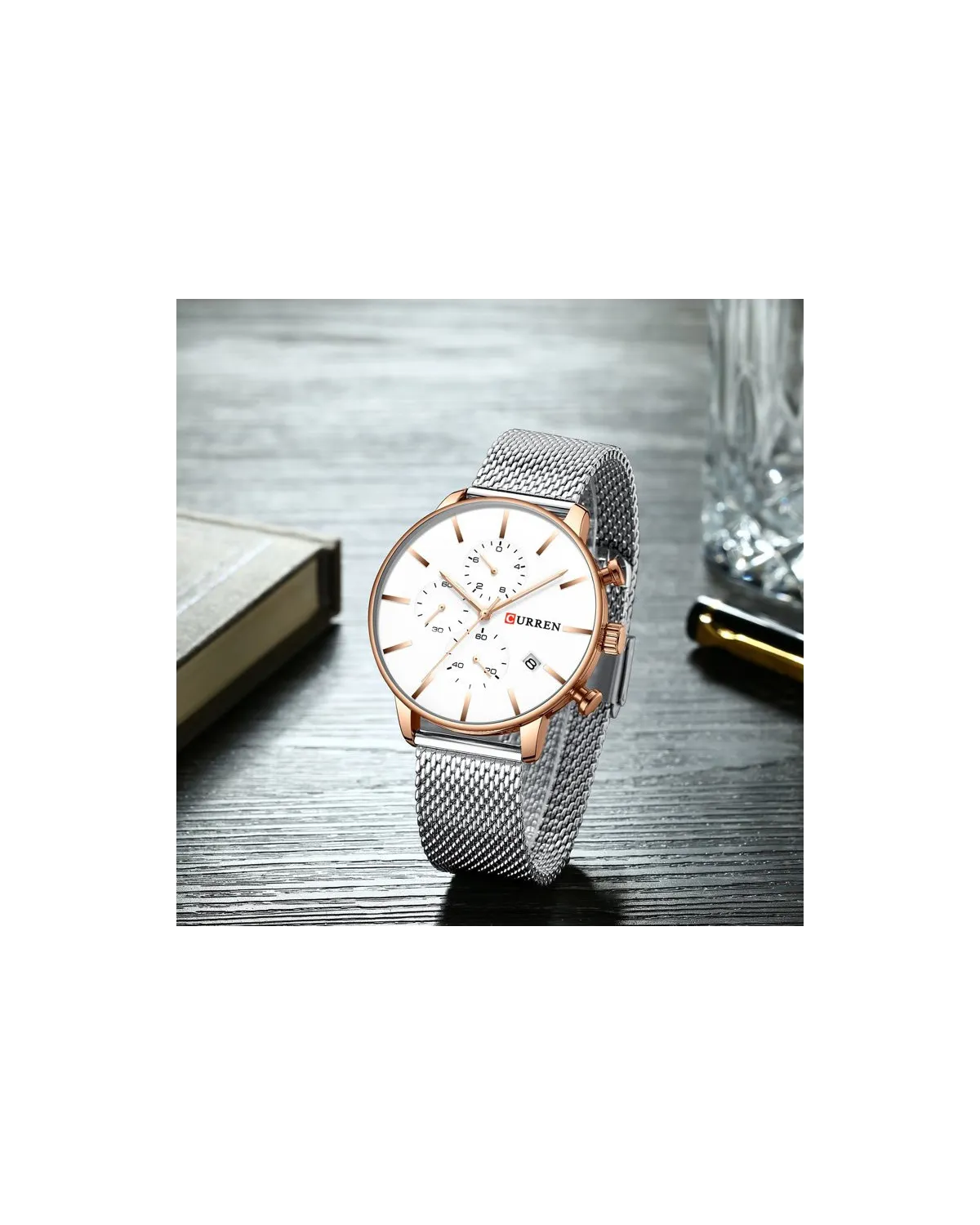 ZEGAREK MĘSKI CURREN 8339 (zc015b) - CHRONOGRAF
