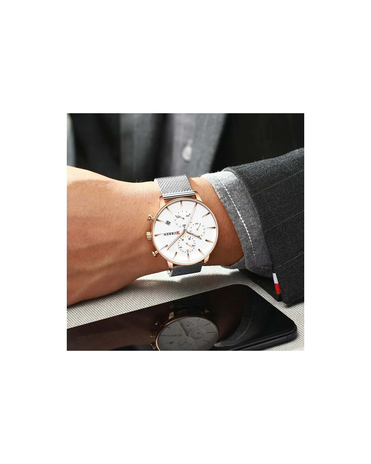 ZEGAREK MĘSKI CURREN 8339 (zc015b) - CHRONOGRAF