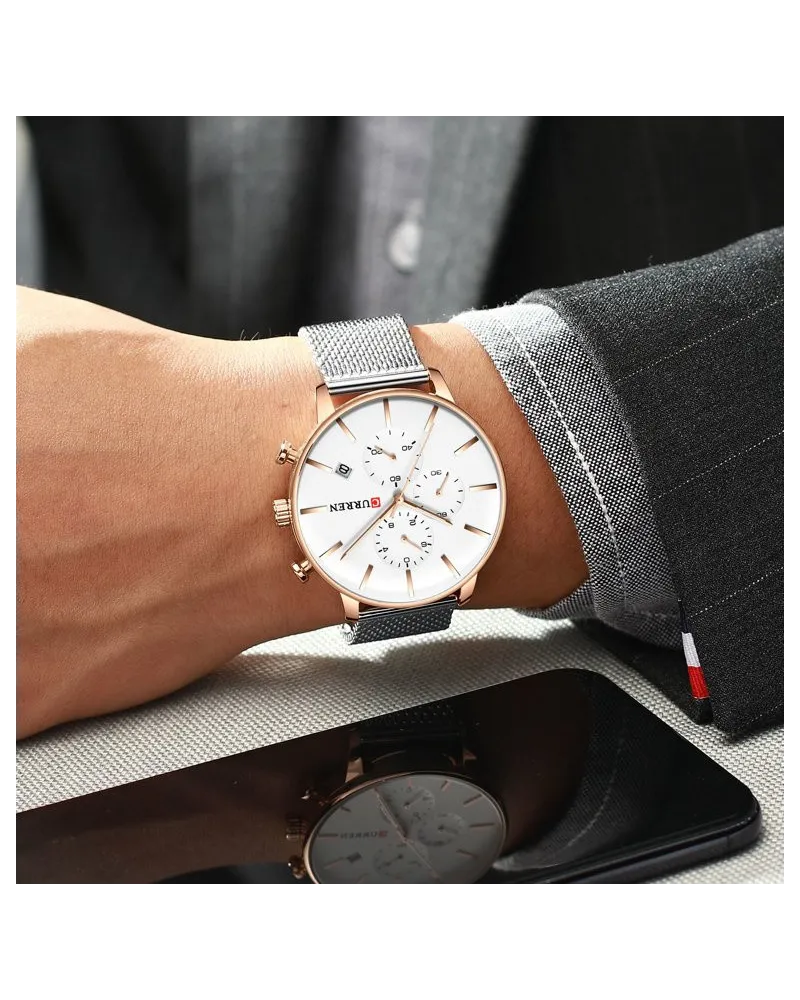 ZEGAREK MĘSKI CURREN 8339 (zc015b) - CHRONOGRAF