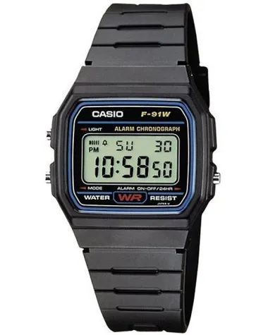 ZEGAREK MĘSKI CASIO F-91W-1YER (zd086a) - KLASYKA + BOX