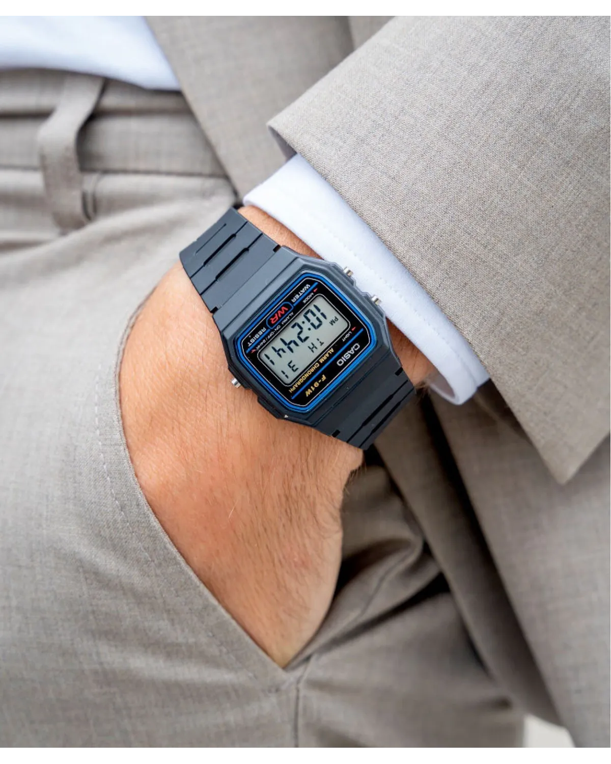 ZEGAREK MĘSKI CASIO F-91W-1YER (zd086a) - KLASYKA + BOX