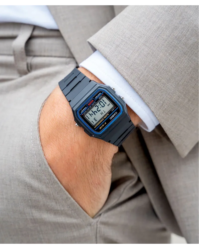 ZEGAREK MĘSKI CASIO F-91W-1YER (zd086a) - KLASYKA + BOX