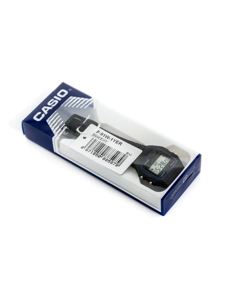 ZEGAREK MĘSKI CASIO F-91W-1YER (zd086a) - KLASYKA + BOX