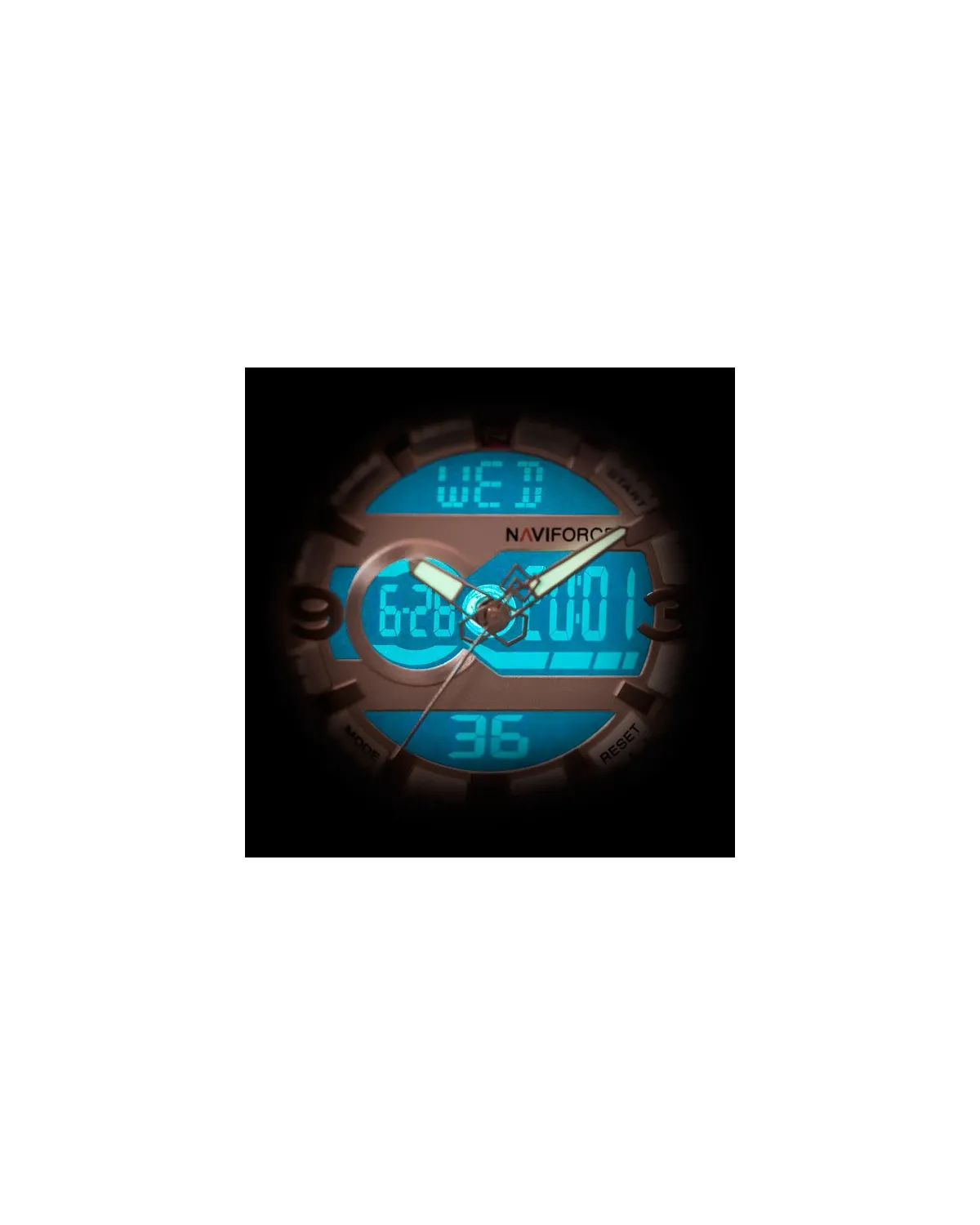 ZEGAREK MĘSKI NAVIFORCE - NF9097 (zn043a) - brown/silver