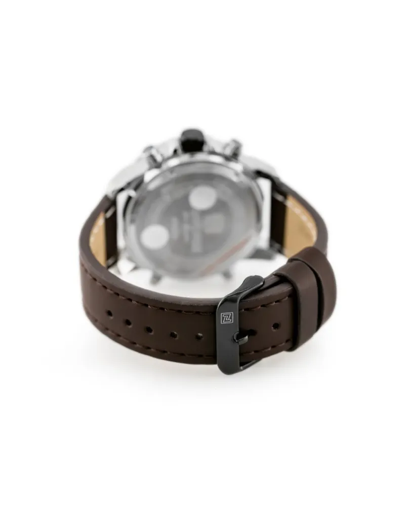 ZEGAREK MĘSKI NAVIFORCE - NF9097 (zn043a) - brown/silver