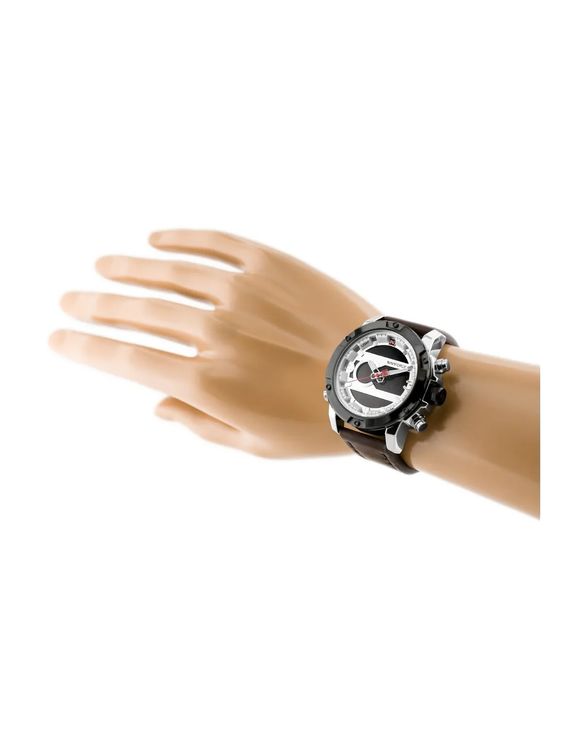 ZEGAREK MĘSKI NAVIFORCE - NF9097 (zn043a) - brown/silver