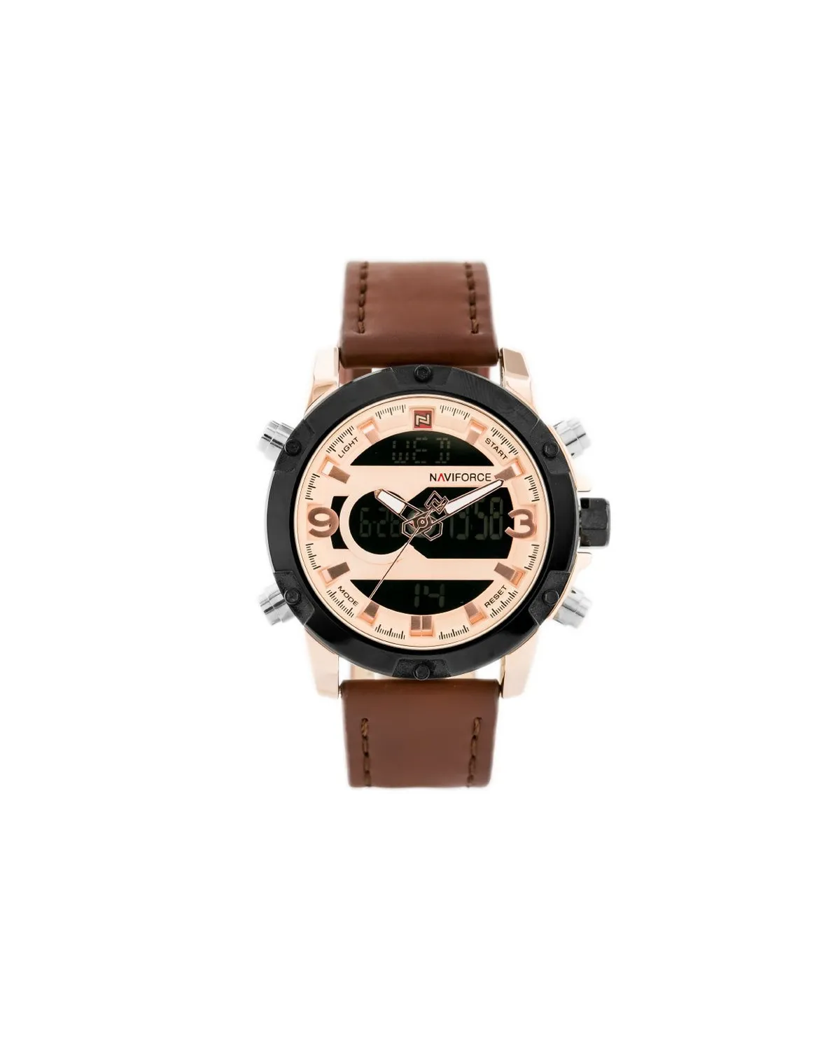 ZEGAREK MĘSKI NAVIFORCE - NF9097 (zn043e) - brown/rosegold