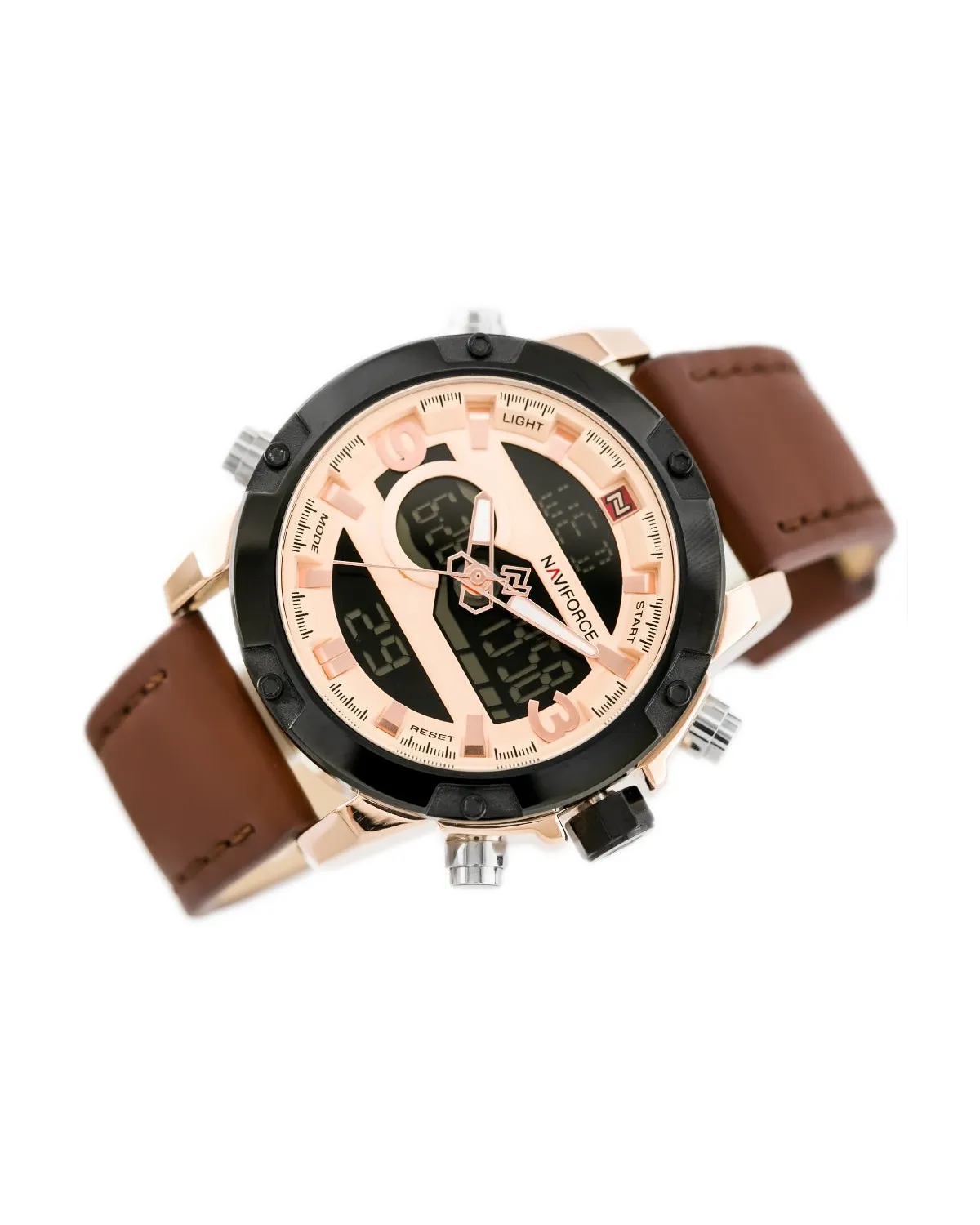 ZEGAREK MĘSKI NAVIFORCE - NF9097 (zn043e) - brown/rosegold