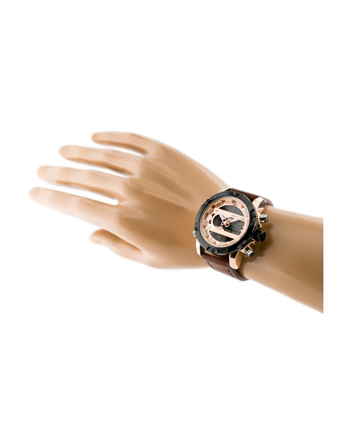 ZEGAREK MĘSKI NAVIFORCE - NF9097 (zn043e) - brown/rosegold