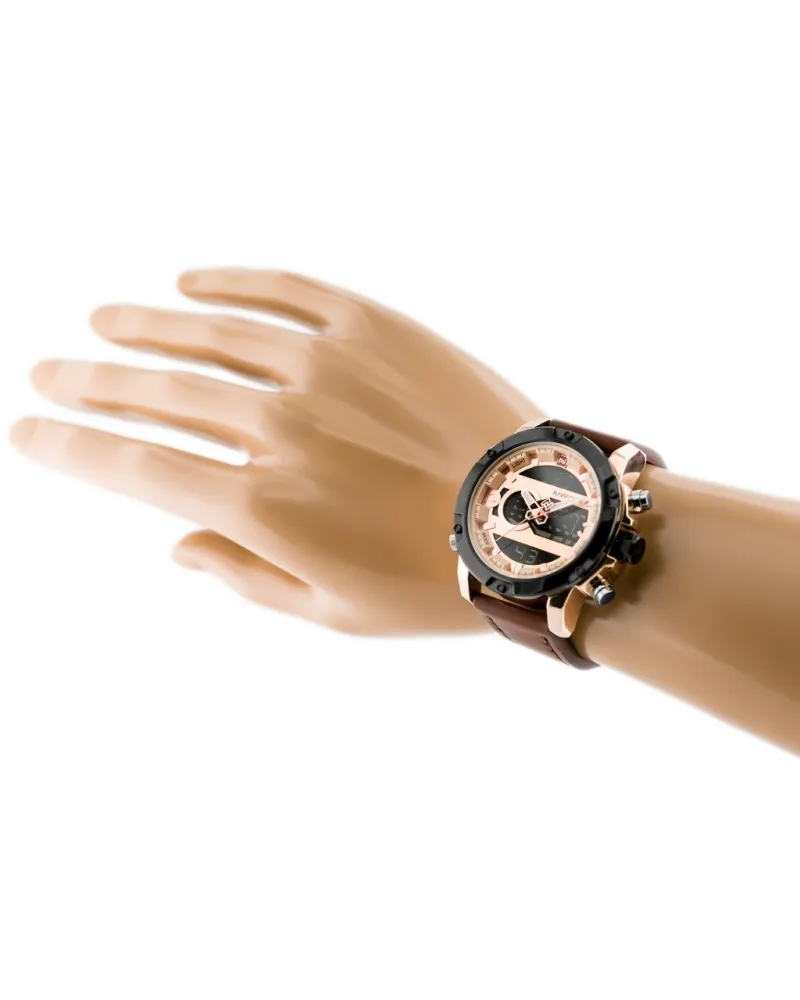 ZEGAREK MĘSKI NAVIFORCE - NF9097 (zn043e) - brown/rosegold