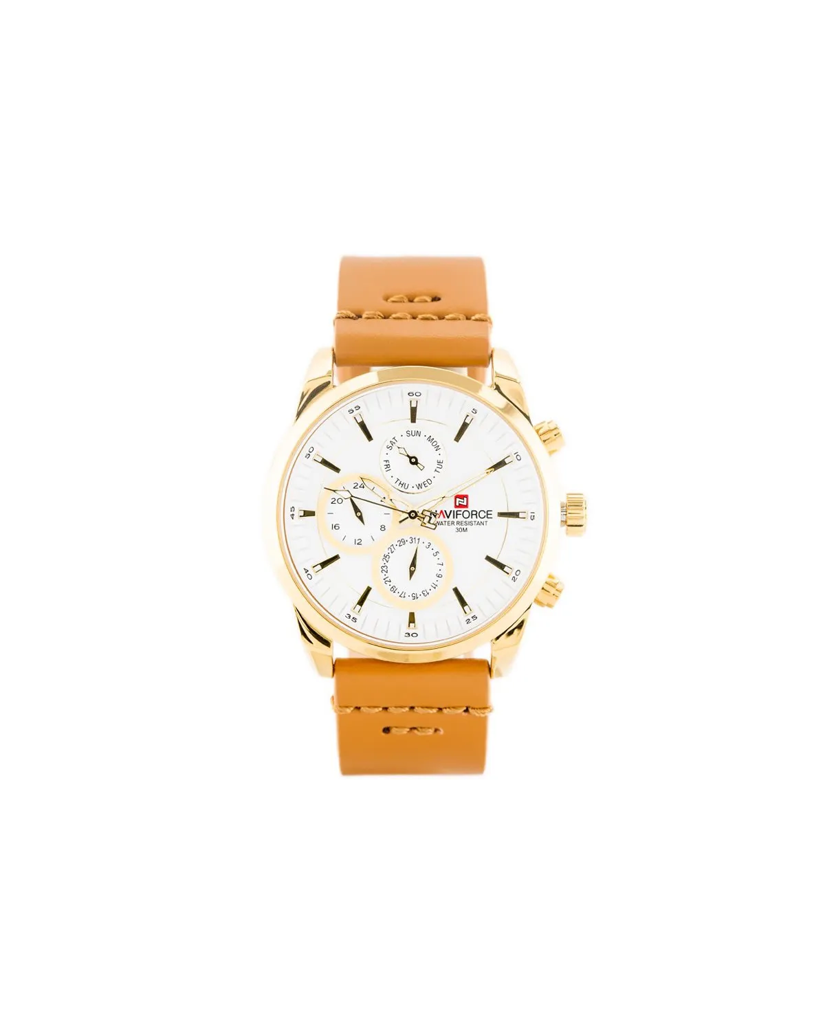 ZEGAREK MĘSKI NAVIFORCE - NF9148 (zn085b) gold + BOX ZEGAREK MĘSKI NAVIFORCE - NF9148 (zn085b) gold + BOX