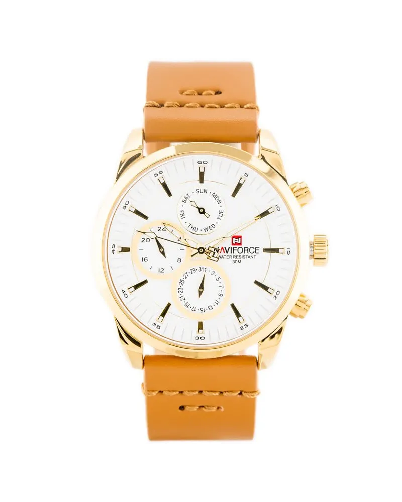 ZEGAREK MĘSKI NAVIFORCE - NF9148 (zn085b) gold + BOX ZEGAREK MĘSKI NAVIFORCE - NF9148 (zn085b) gold + BOX