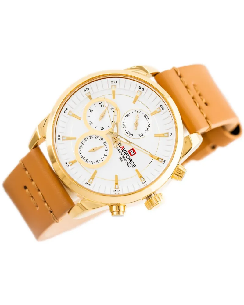 ZEGAREK MĘSKI NAVIFORCE - NF9148 (zn085b) gold + BOX ZEGAREK MĘSKI NAVIFORCE - NF9148 (zn085b) gold + BOX