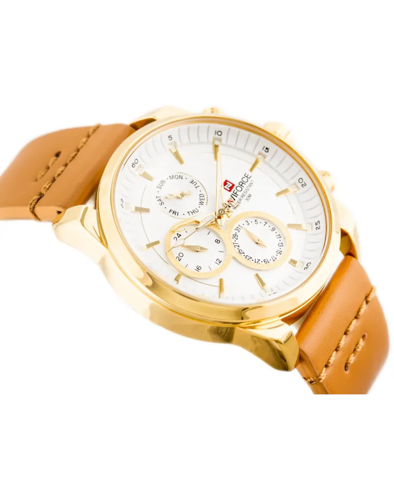 ZEGAREK MĘSKI NAVIFORCE - NF9148 (zn085b) gold + BOX ZEGAREK MĘSKI NAVIFORCE - NF9148 (zn085b) gold + BOX