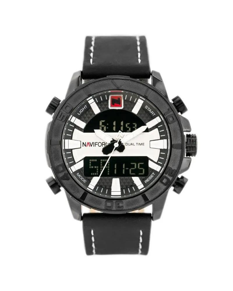 ZEGAREK MĘSKI NAVIFORCE - NF9114 (zn046a) - black/silver ZEGAREK MĘSKI NAVIFORCE - NF9114 (zn046a) - black/silver