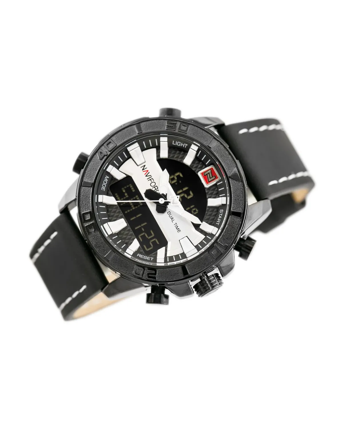 ZEGAREK MĘSKI NAVIFORCE - NF9114 (zn046a) - black/silver ZEGAREK MĘSKI NAVIFORCE - NF9114 (zn046a) - black/silver