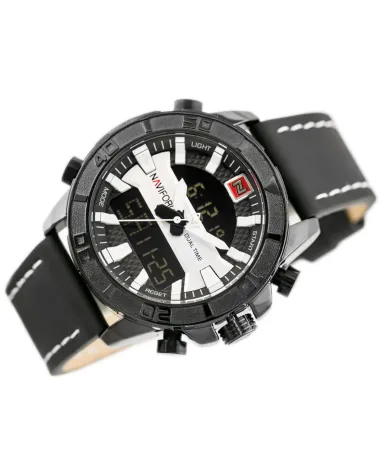 ZEGAREK MĘSKI NAVIFORCE - NF9114 (zn046a) - black/silver ZEGAREK MĘSKI NAVIFORCE - NF9114 (zn046a) - black/silver