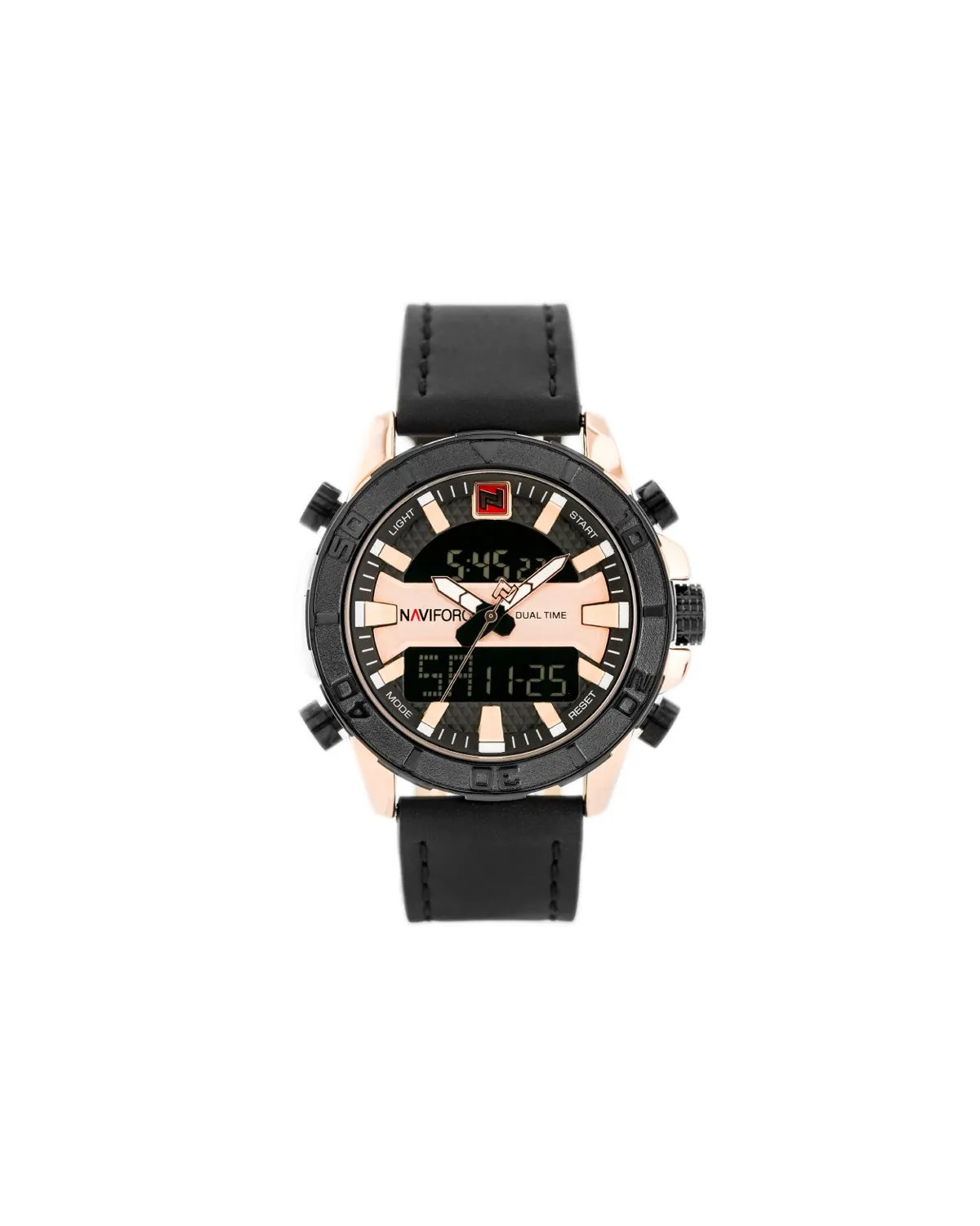 ZEGAREK MĘSKI NAVIFORCE - NF9114 (zn046d) - black/rosegold
