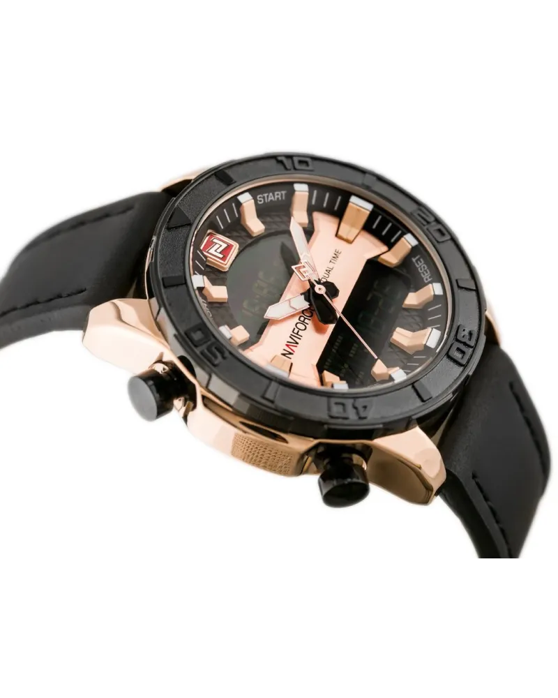 ZEGAREK MĘSKI NAVIFORCE - NF9114 (zn046d) - black/rosegold
