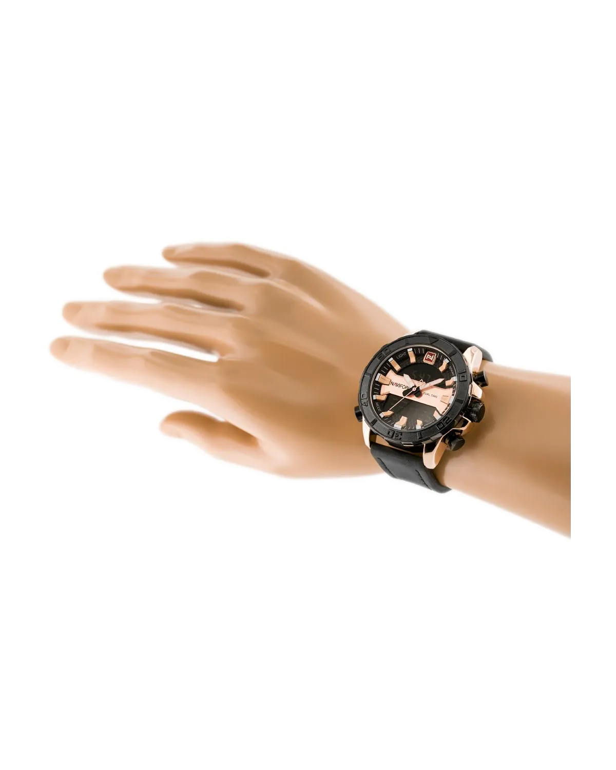 ZEGAREK MĘSKI NAVIFORCE - NF9114 (zn046d) - black/rosegold