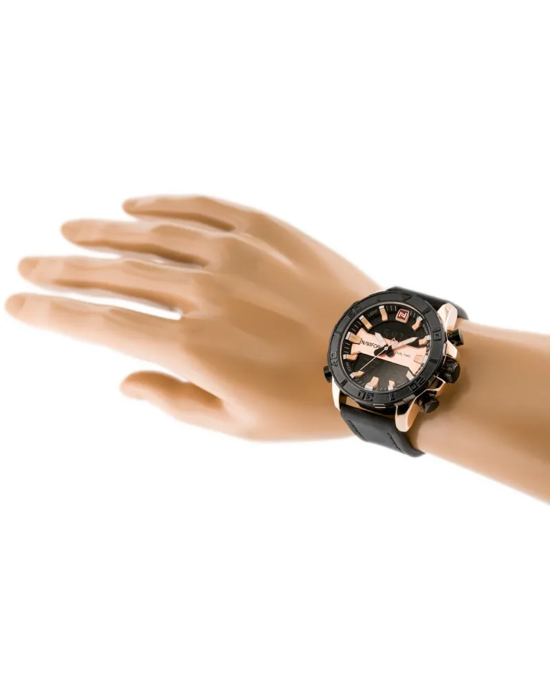 ZEGAREK MĘSKI NAVIFORCE - NF9114 (zn046d) - black/rosegold