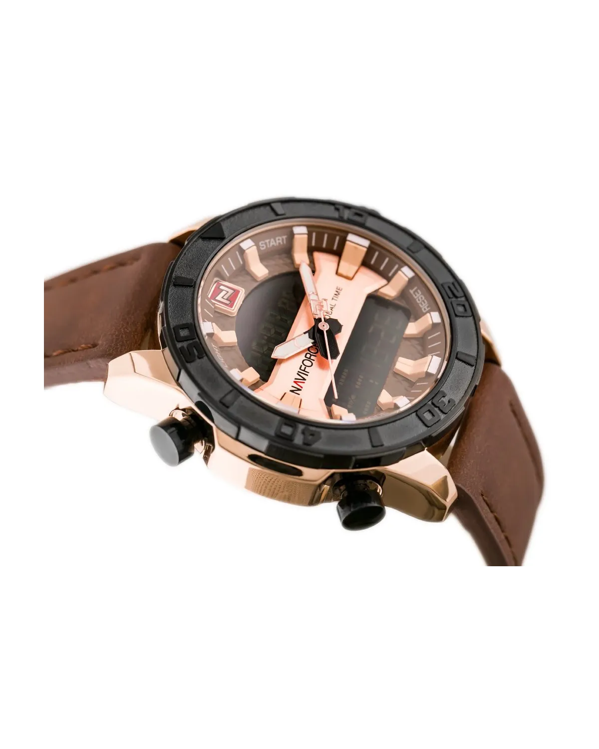 ZEGAREK MĘSKI NAVIFORCE - NF9114 (zn046e) - brown/rosegold
