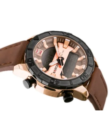 ZEGAREK MĘSKI NAVIFORCE - NF9114 (zn046e) - brown/rosegold