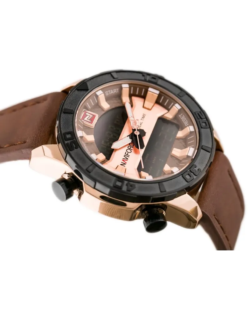 ZEGAREK MĘSKI NAVIFORCE - NF9114 (zn046e) - brown/rosegold