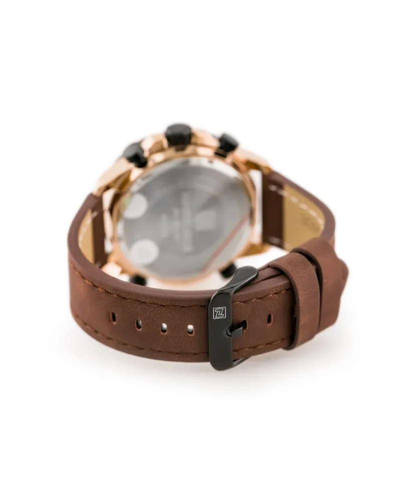 ZEGAREK MĘSKI NAVIFORCE - NF9114 (zn046e) - brown/rosegold