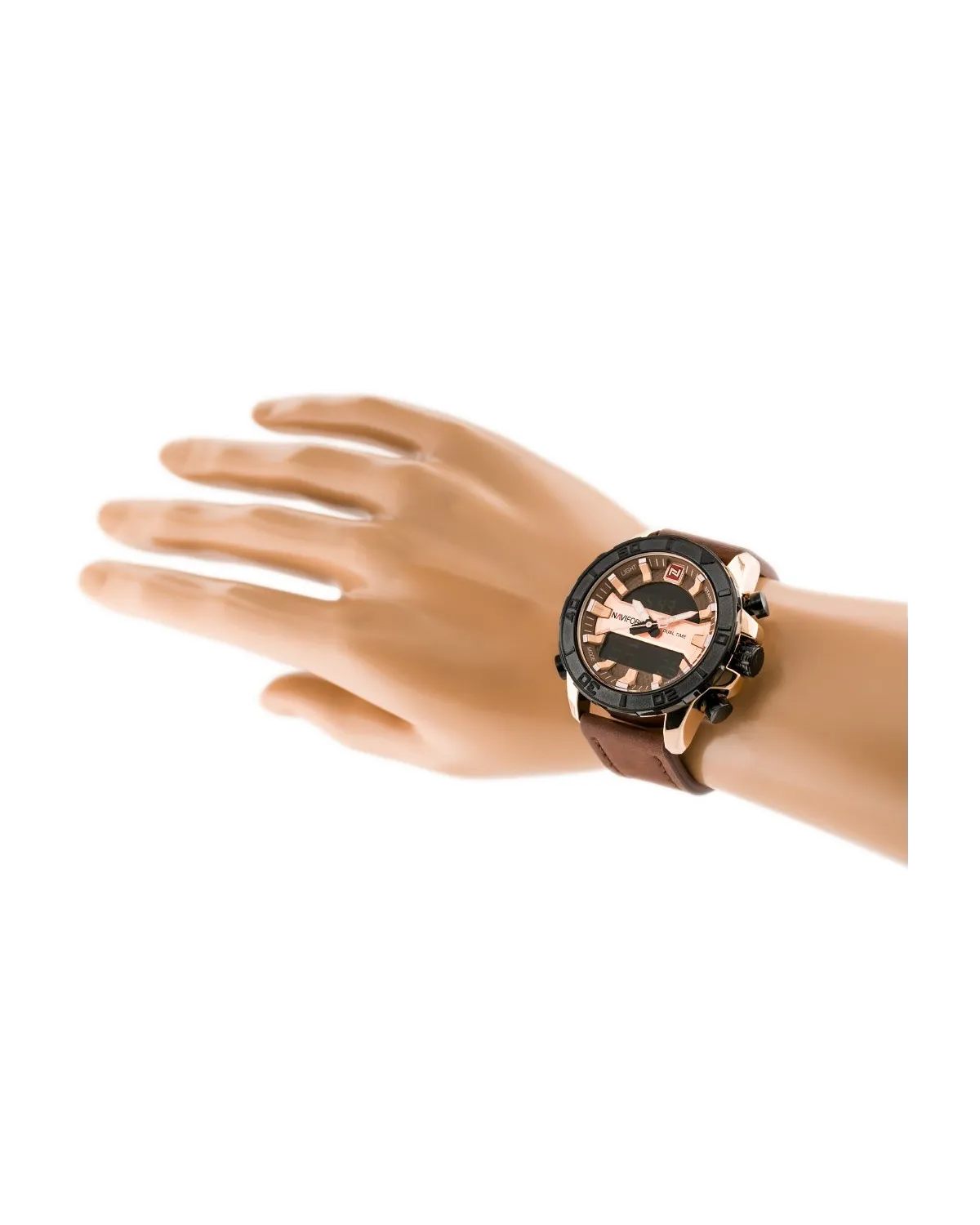 ZEGAREK MĘSKI NAVIFORCE - NF9114 (zn046e) - brown/rosegold