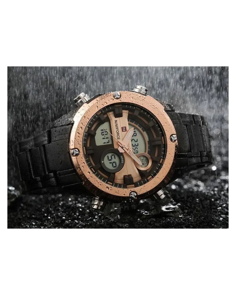 ZEGAREK MĘSKI NAVIFORCE GLOCK - (zn039d) - black/rosegold