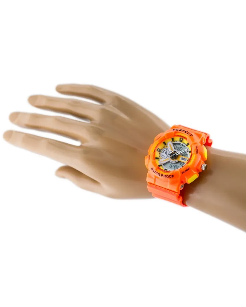 ZEGAREK MĘSKI PERFECT SHOCK (zp219f) - orange ZEGAREK MĘSKI PERFECT SHOCK (zp219f) - orange