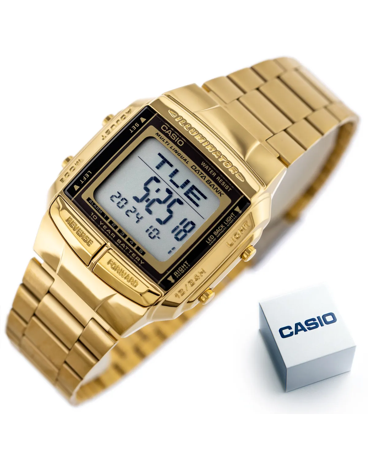 ZEGAREK MĘSKI CASIO DATABANK DB-360G-9ADF (zd161b) + BOX
