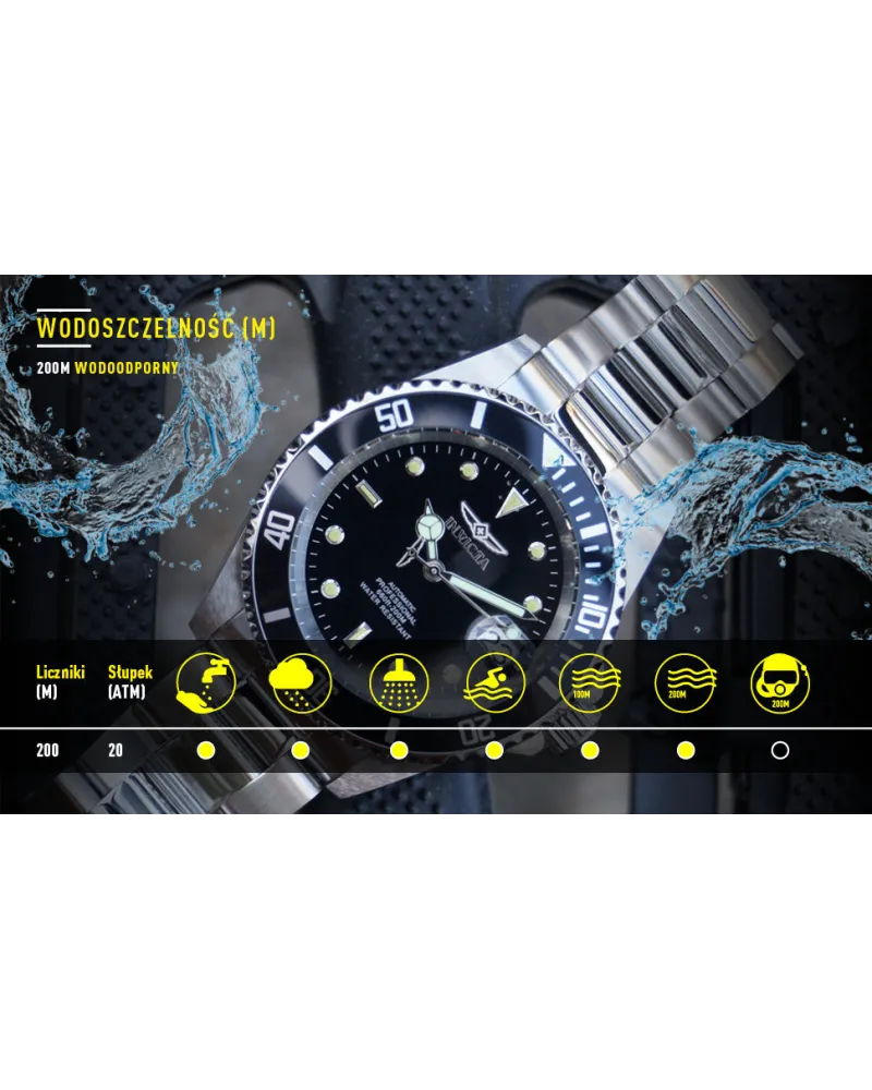 ZEGAREK MĘSKI INVICTA PRO DIVER 30024 - WR100, koperta 43mm (zv011a) ZEGAREK MĘSKI INVICTA PRO DIVER 30024 - WR100, koperta 43mm (zv011a)