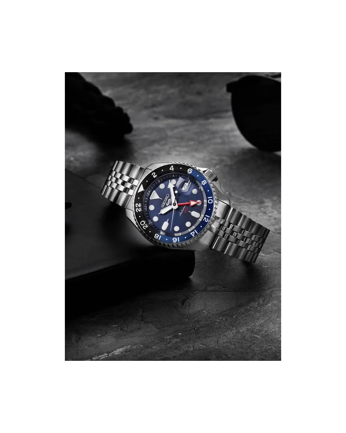 ZEGAREK MĘSKI SEIKO 5 SPORTS SSK003K1 GMT AUTOMAT WR100 + BOX ZEGAREK MĘSKI SEIKO 5 SPORTS SSK003K1 GMT AUTOMAT WR100 + BOX
