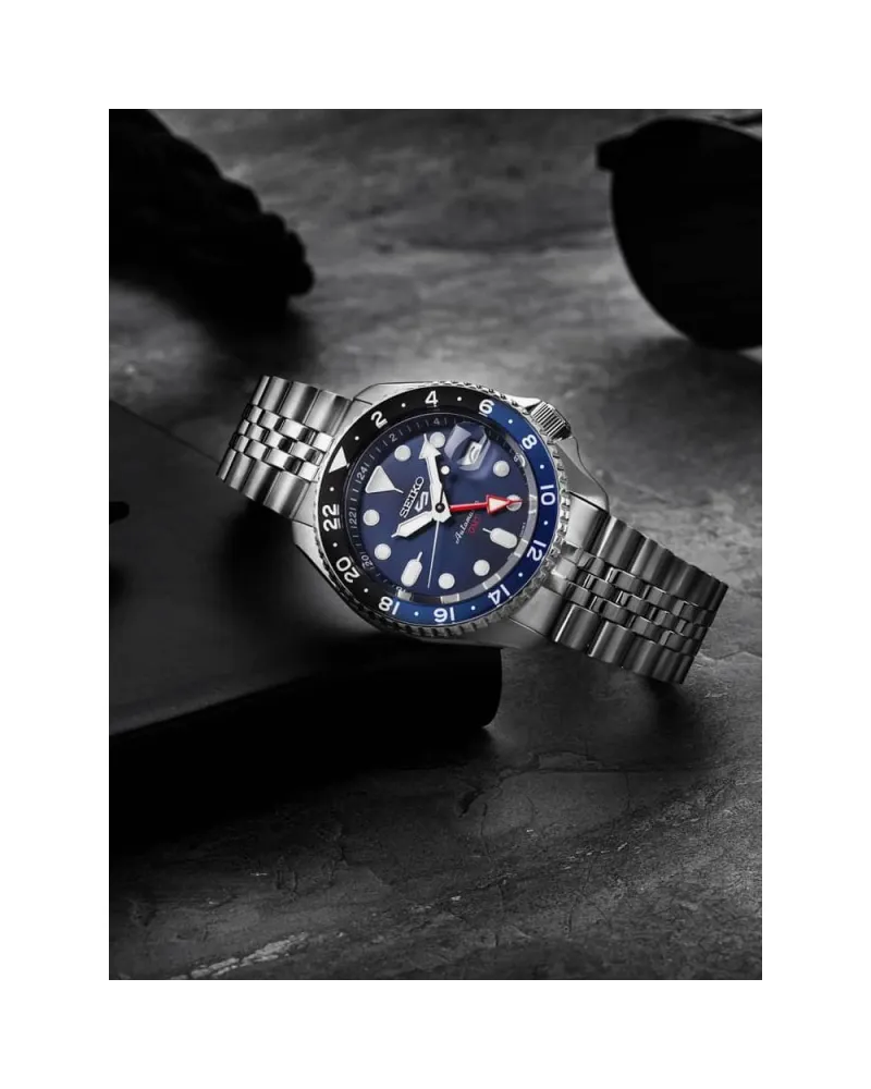 ZEGAREK MĘSKI SEIKO 5 SPORTS SSK003K1 GMT AUTOMAT WR100 + BOX ZEGAREK MĘSKI SEIKO 5 SPORTS SSK003K1 GMT AUTOMAT WR100 + BOX