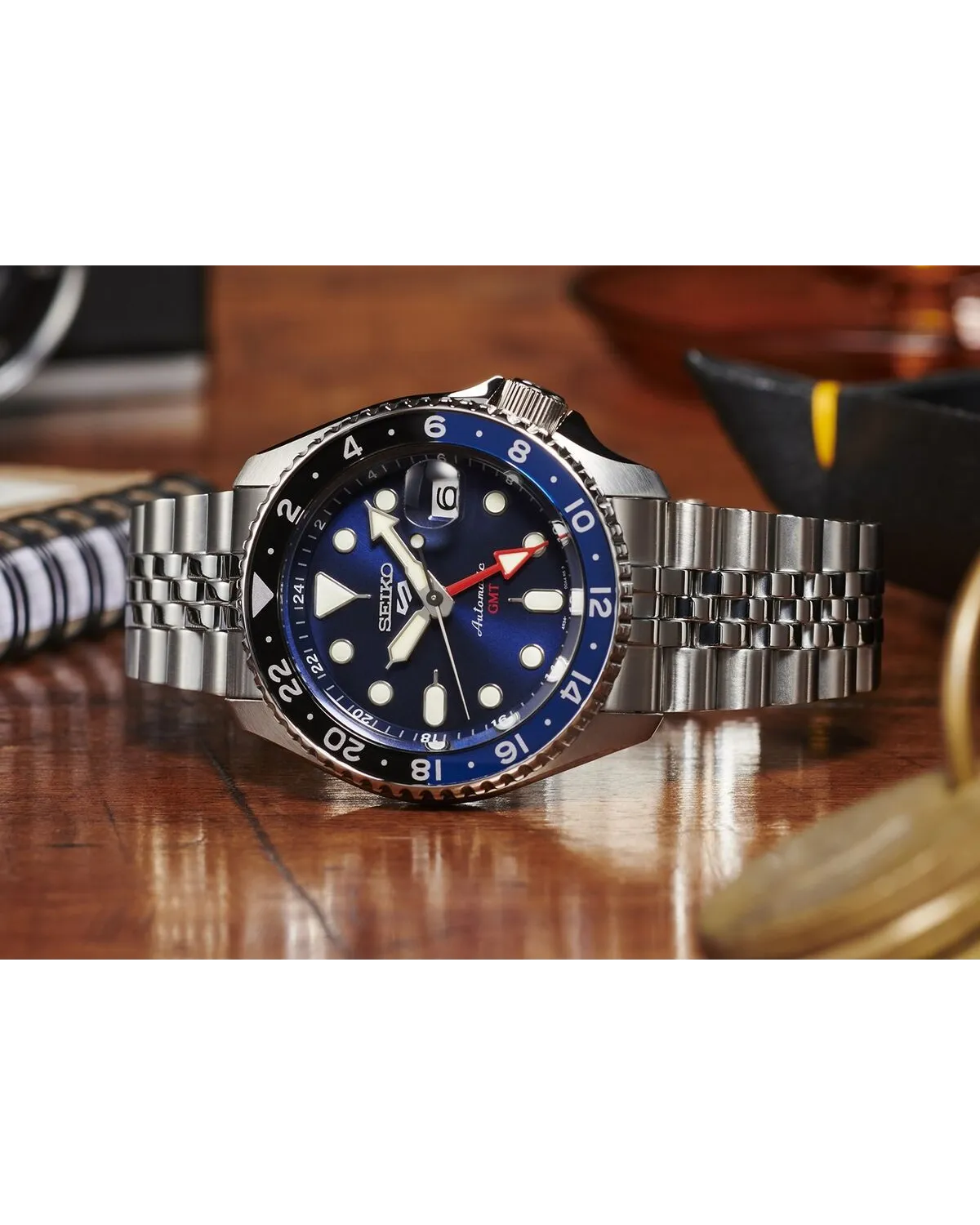 ZEGAREK MĘSKI SEIKO 5 SPORTS SSK003K1 GMT AUTOMAT WR100 + BOX ZEGAREK MĘSKI SEIKO 5 SPORTS SSK003K1 GMT AUTOMAT WR100 + BOX
