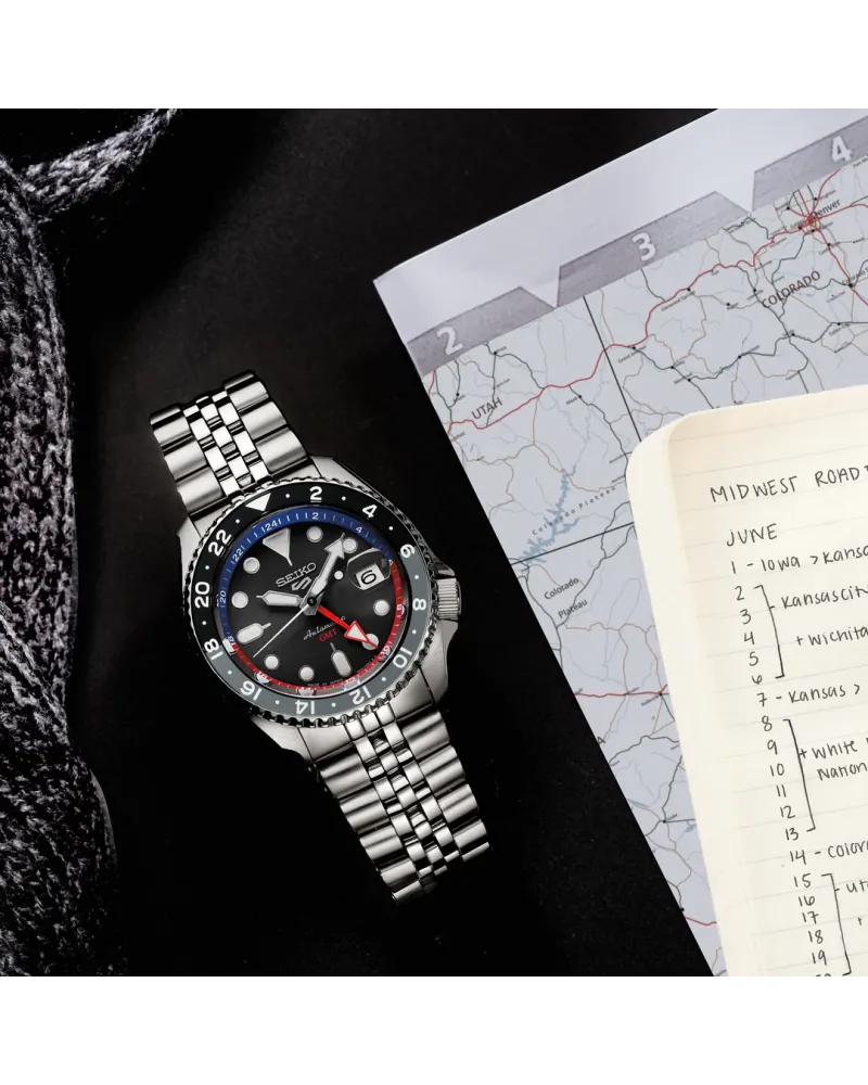 ZEGAREK MĘSKI SEIKO 5 SPORTS SSK019K1 GMT AUTOMAT + BOX ZEGAREK MĘSKI SEIKO 5 SPORTS SSK019K1 GMT AUTOMAT + BOX