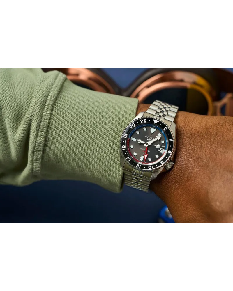ZEGAREK MĘSKI SEIKO 5 SPORTS SSK019K1 GMT AUTOMAT + BOX ZEGAREK MĘSKI SEIKO 5 SPORTS SSK019K1 GMT AUTOMAT + BOX