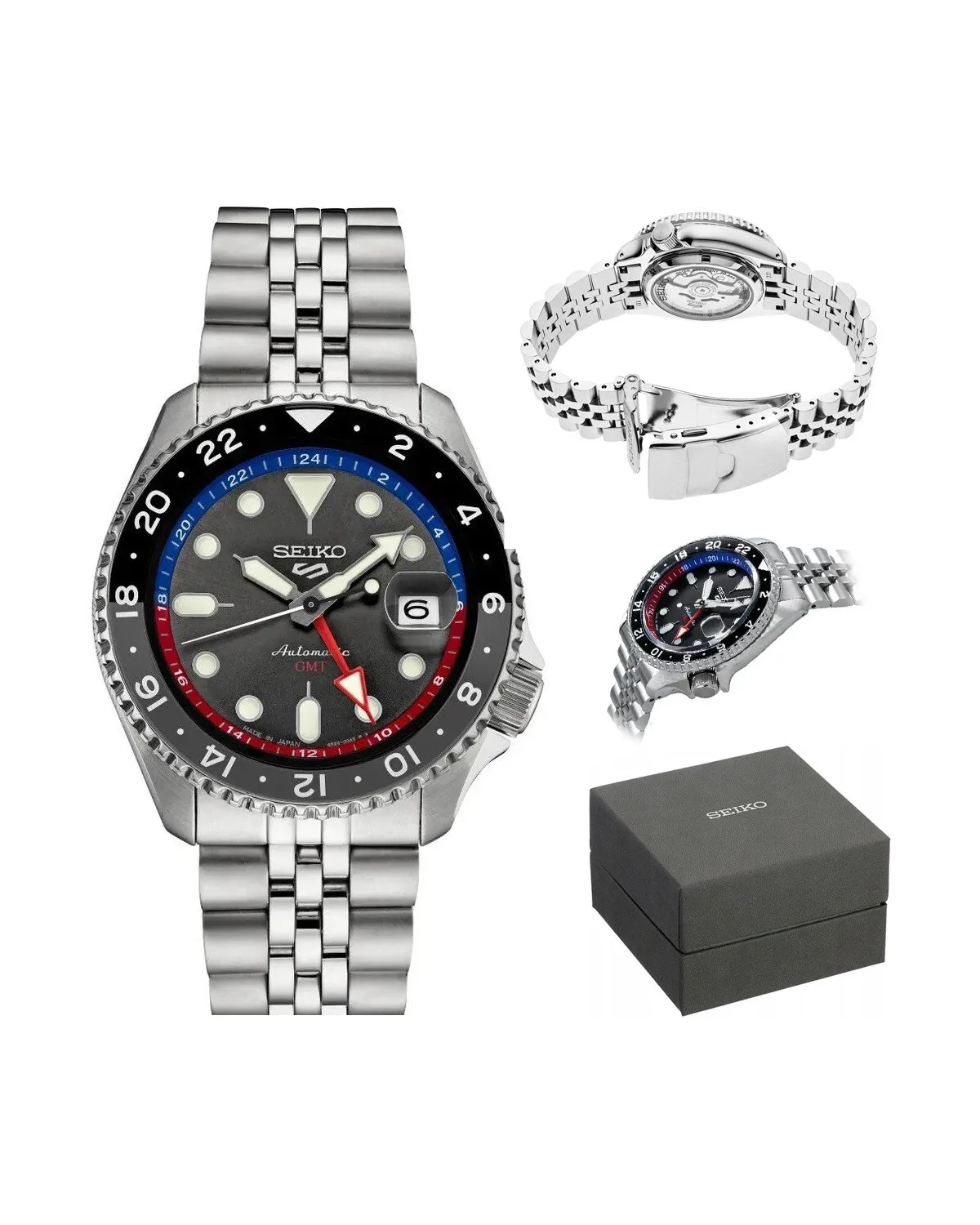 ZEGAREK MĘSKI SEIKO 5 SPORTS SSK019K1 GMT AUTOMAT + BOX ZEGAREK MĘSKI SEIKO 5 SPORTS SSK019K1 GMT AUTOMAT + BOX
