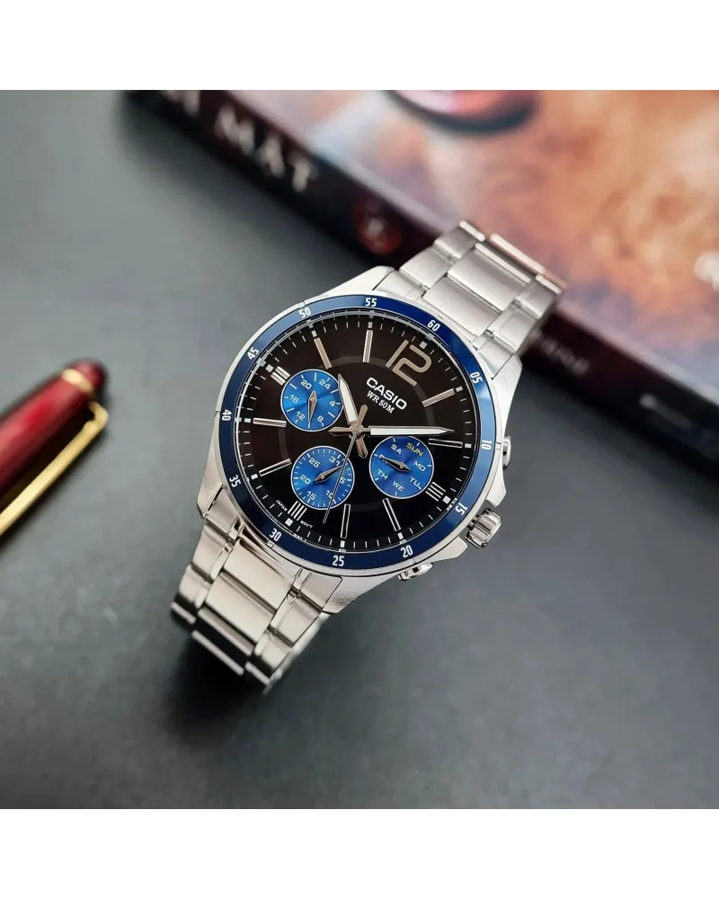 ZEGAREK MĘSKI CASIO MTP-1374D-2AV (zd063c) + BOX