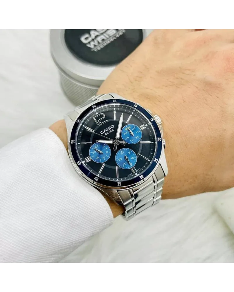 ZEGAREK MĘSKI CASIO MTP-1374D-2AV (zd063c) + BOX